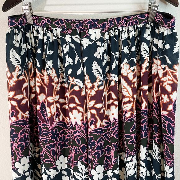 NWT Rachel Roy Women's Eden Asymmetrical Floral Midi Skirt Size XL New - Picture 4 of 9